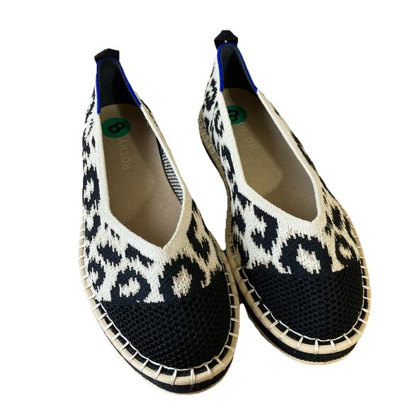 Rothy's The Espadrille Natural Hemp Flats Sz 8 Sandy Cat Missing Ankle Ribbon - Picture 2 of 8